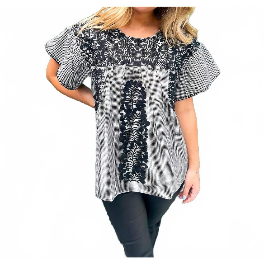 NEW LAYERZ CLOTHING sally top in black/white